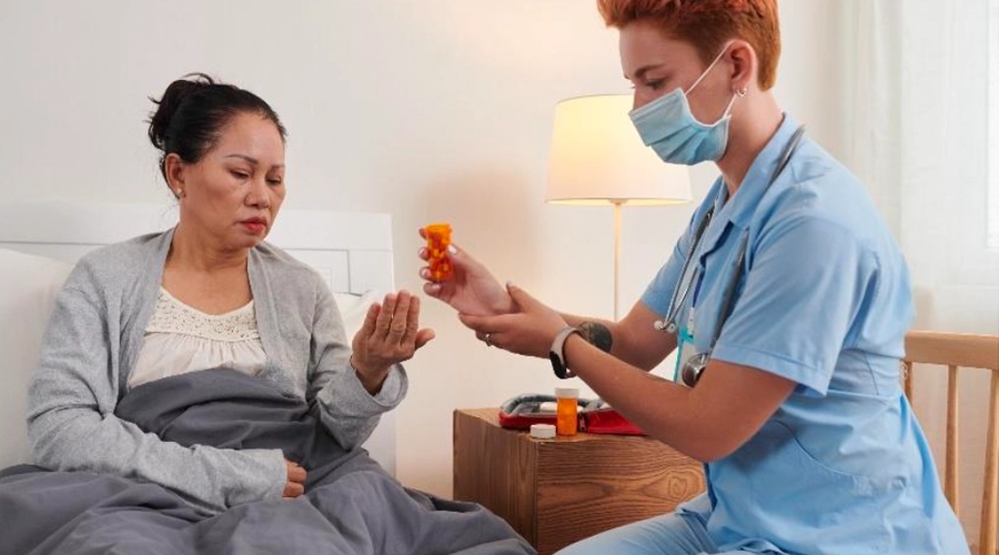 carer with woman